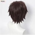 High Quality Dazai Osamu Cosplay Wig Anime Bungo Stray Dogs Cosplay Short Brown Heat Resistant Synthetic Hair Wigs + Wig Cap. 