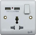 3 Pin 2 USB socket / USB Socket with Switch (Business series).
