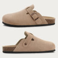 YAEA Men Women's Fashion Suede Mules Slippers Classic Retro Clogs Cork Insole Sandals With Arch Support New Outdoor Mules Shose. 