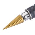 HSS Step Drill Bit Set of 3, 4-12mm 4-20mm 4-32mm Cone Titanium Wood Metal Hole Cutter Hex Shank Drive Quick Change Tool. 