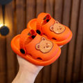 Children's slippers summer new cute bear shoes for baby girls boys soft soles non-slip slippers in the home bathroom. 