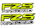 Yamaha FZ-S Version 3.0 Sticker for Motorcycle. Yellow 2 Pis.
