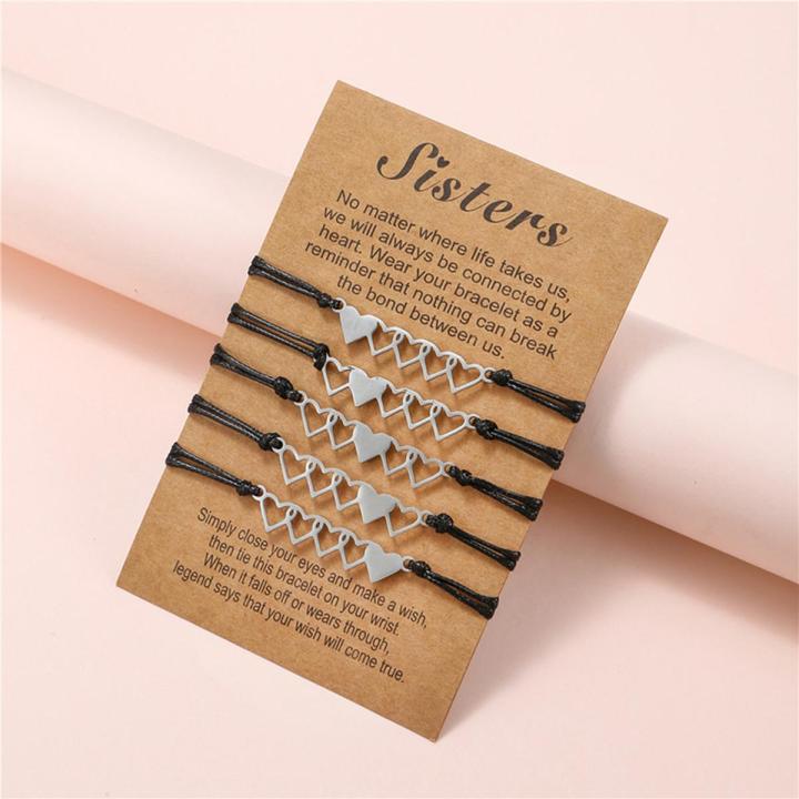 Charm Friendship sister Bracelets Sister Best Friend Bracelet with Card Creek