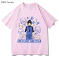 Blue Lock Football MEGURU BACHIRA Cartoon Dzirts Women/men 100% Cotton High Quality T Shirts Fashion T-shirts Short Sleeve Soft. 