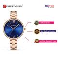 CURREN 9017 RoseGold Stainless Steel Analog Watch For Women - RoseGold , Blue. 