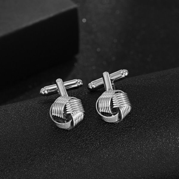 Electroplated%20Suit%20Shirt%20Twist%20Round%20French%20Cufflinks%20Pair%20Set%20For%20Men%20(1%20Pair)%20-%20Image%202