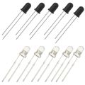 5Pair- IR Transmitter & Receiver LED Sensor 5mm 940nm IR LED Light Infrared Transmitter Receiver TX RX LED Sensor LED Light 5mm.