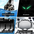 Luxury Fashion Watch For Men Tungsten Steel Strap Classic Luminous Date Waterproof Quartz Man Wristwatch.