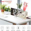 Digital Alarm Clock LED Large Mirror Display 180 ° Rotating Projector Electronic Clock - Lifestyle Mall. 
