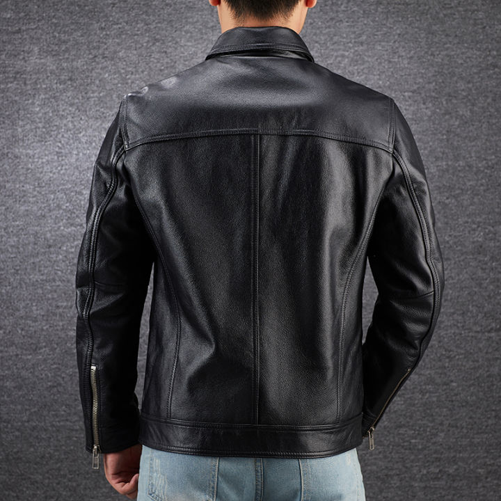 Wholesales.100%25%20Genuine%20Leather%20jacket.Classic%20casual%20black%20Men%20cowhide%20clothes.quality%20plus%20size%20leather%20coat.Father's%20gift%20-%20Image%204