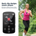 Bluetooth MP3 Player Portable Sport Back Clip Music Player HiFi Sound Sports Player 1.5 Inch Screen with FM Radio E-Book. 