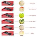 Multi Purpose Food Vegetable Slicer/Chopper ,6 in 1 Mandoline Slicer, Potato Peeler,Carrot/Cheese Grater,Manual Vegetable Cutter-white.