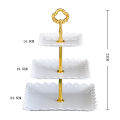 33x24.5cm(13x9``) Three-layer Cake Dessert Cookies Tray Wedding Birthday Party Decoration. 