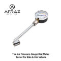 Universal Tyre Tire Air Pressure Gauge Dial Meter Tester for Bike & Car Vehicle. 