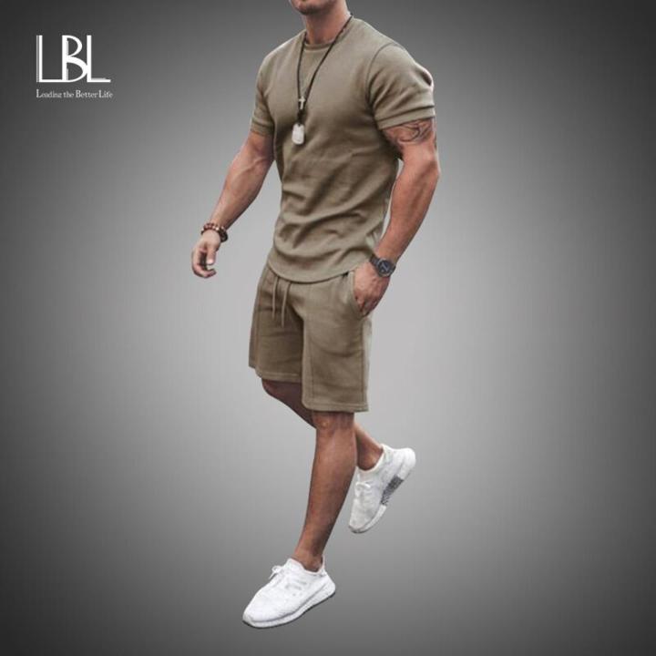 2023 Summer Men Suit Fashion Men Street Short Shirts Shorts Pants Casual Oversized Comfortable 2 Peice Sets Jogging Training Set