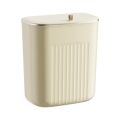 Wall Mounted Kitchen Waste Bin Hanging Trash Can Cabinet Door Bathroom Trash Can with Lid Garbage Bin Counter Bins Dustbin.