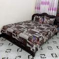 Digital Home Tex Cotton 8.5/7.5 Feet Double Size Bedsheet with Two Pillow Covers - Stylish Bed Sheet Selection for Modern Homes.