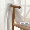 BILEEHOM Japan Style Solid Tulle Sheer Curtains For Living Room Curtain White Yarn Thicken Cotton And Linen Simple Tulle Curtain. 