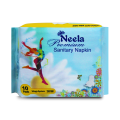 Neela Premium Sanitary Napkin - Wings System - 100% Cotton - Single Pack - 10 Pads.