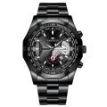 Men's Stainless Steel Quartz  22mm  Analog Luminous Business Watch  with 43mm Glass. 