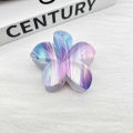 New Candy Colourful Gradient Striped Plumeria Hair Grab Dopamine Sweet Girl Back Of Head Shark Clip Hairpin Korean Fashion Gradual Change Smudged Coloured Flower Grab Girl Hair Clip Creative Marble Acrylic Headwear Girl Large Eggs Flower Headdress.
