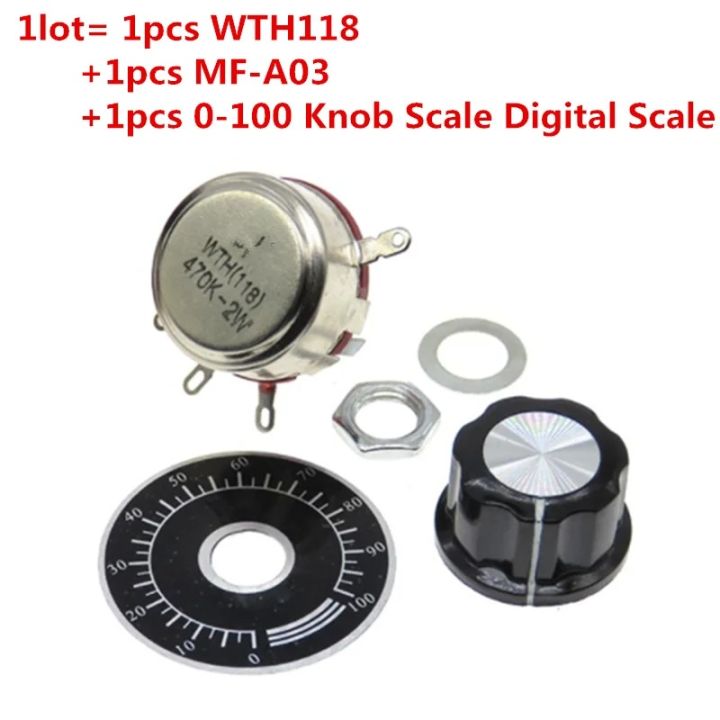 Wattmeter Analog 2 Stück SMW Drehpotentiometer WTH118-1A, 2W 470K Ohm – Präzise Regelung Für Deine Elektronikprojekte Potentiometer 500 Ohm