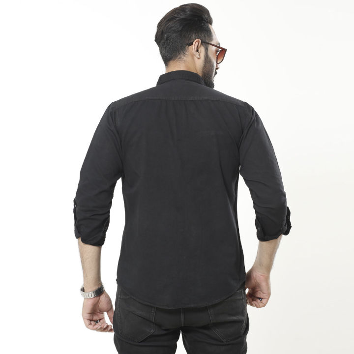 Black%20Denim%20Jeans%20Shirt%20for%20Men%20Collection%20by%20Fine%20Tex%20Clothing%20-%20Image%204