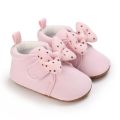 Pink Baby Shoes Princess Fashion Sneakers Infant Toddler Soft sole Anti Slip First Walkers 0-1 year old baby Christening Shoes.
