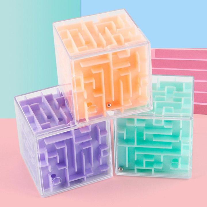 【Yurui】New 3D Maze Ball Rotation Cube Rubik Cube Children Toy