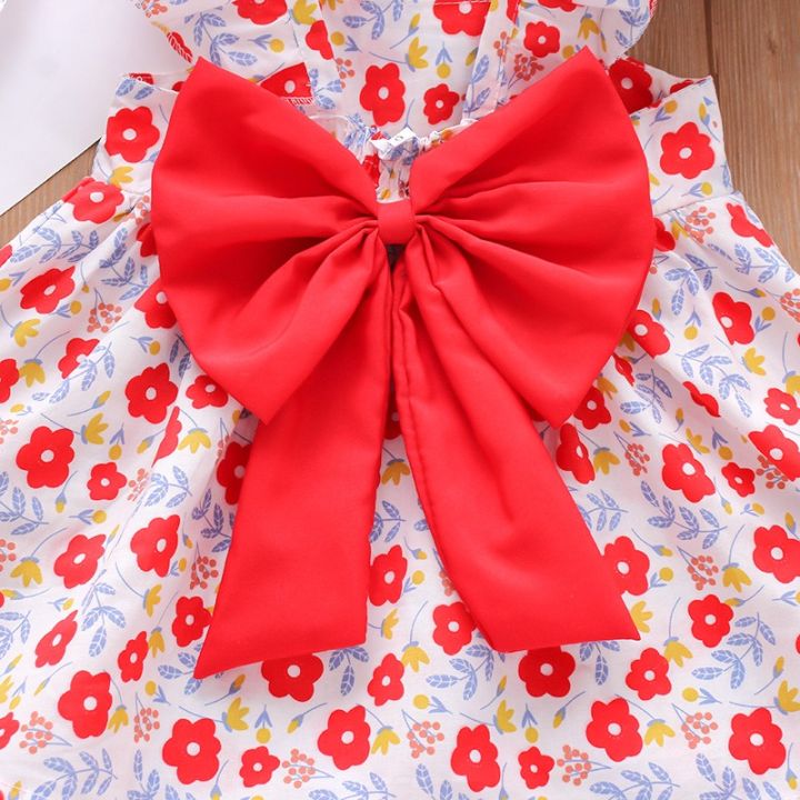New%20Girls%20Dress%202024%20Summer%20Kids%20Clothes%20Girl%20Children's%20Lace%20Sleeveless%20Solid%20Color%20Big%20Bow%20with%20Hat%20Floral%20Slip%20Dress%20-%20Image%204
