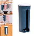 1Pc Garbage Bag Storage Box Home Kitchen Bathroom Wall Hanging Plastic with Cover Holeless Wall Mounted Garbage Bag Storage Rack. 