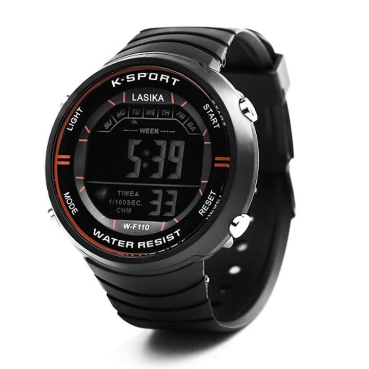 NEW LASIKA W-F110 100% Water Resistance/ Waterproof Silicon Digital Watch for Men