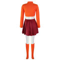 Scooby Doo Velma cosplay costume for Halloween role-playing.
