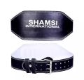 Lift Weights Safely with Shamsi Leather Gym Belt - 4 Inches - Easy To use and Clean  , A Unique Choice For Weightlifters. 