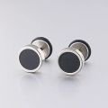 Round Dambel Earrings For Men's. 