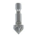 6 Flute Countersink Drill Bit Chamfer Cutting Woodworking Tool hexagon handle Encounter. 