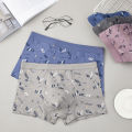 New Men's Underwear Cotton U Convex Design Mid-Waist Combed Cotton Loose Boxer Printed Breathable Boxers Tide.