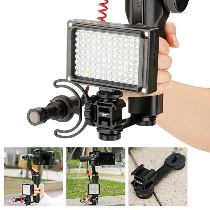 Ulanzi%20PT-3%20Triple%20Cold%20Shoe%20Gimbal%20Microphone%20Mount%20Extenstion%20Global%20Media%20Bar%201/4%20inch%20Adapter%20Video%20Light%20Microphone%20Mount%20Compatible%20for%20DJI%20OM%204/OSMO%20Mobile3/Zhiyun%20Smooth%204%20Feiyu%20Gimbal%20Stabilizer%20Action%20Camera%20Acessories%20-%20Image%203
