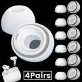 4pairs Soft Silicone Ear Tips For Pro 1/2 Protective Earbuds Cover Noise Reduction Ear-Pads For Air Pods Pro.