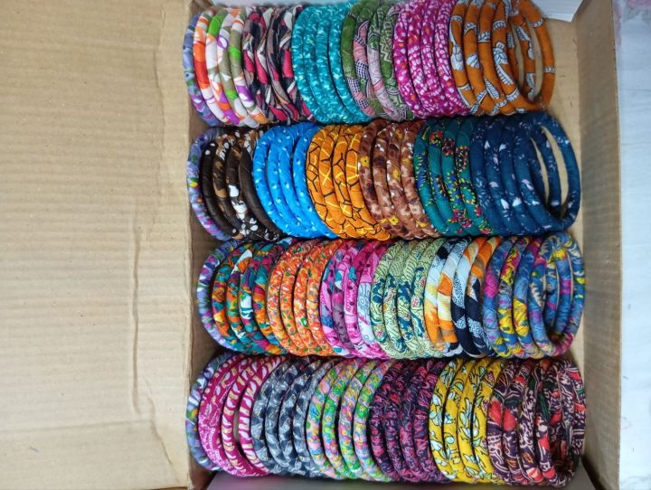 Handmade Fabric Bangles for Women/Girls - Set of 4 Pieces