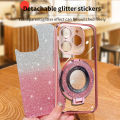 For Itel A70 Case Creative Bracket Transparent Fashion Soft Glitter Plated Fall Prevention for Itel A70 Back Cover. 