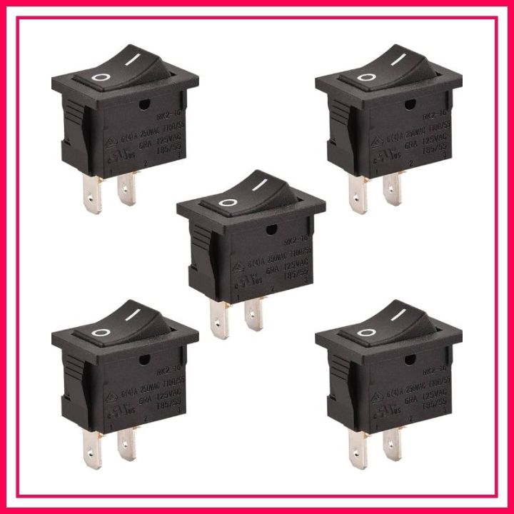 5pcs 6A 250VAC DC On Off SPST Rocker Switch | Daraz.com.bd