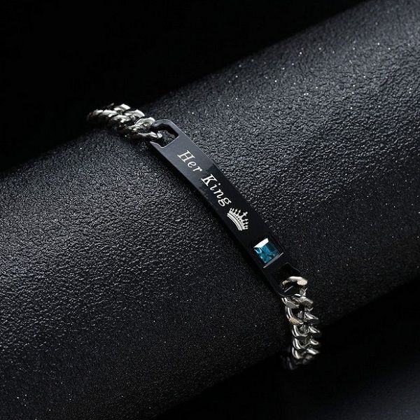 Stainless Steel Men Bracelet Her King