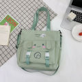 New Korean Nylon Bag Female Cute Tote Bag Small Fresh Large Capacity Student Tutoring Bag Trend Shoulder Bag. 