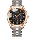 Kajiya Watch Men's Steel Belt Waterproof Glow Business Fashion Non Mechanical Watch Fully Automatic Cross border. 