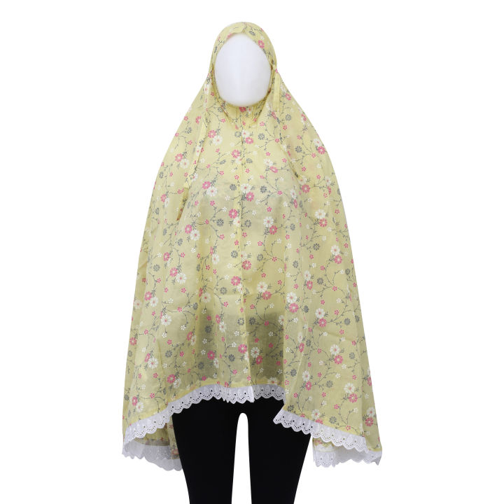 100% cotton modana orbindu print fabric muslim womens namaj hijab best quality orna-scarf-heejab Light yellow printed