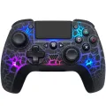 Cross-border spot PS4 gamepad macro programming wireless controller compatible with PC system RGB split. 