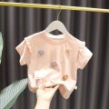 Summer Girls T-shirt New Children's Baby Cute Lace Short-sleeved Top Little Girl Cotton Bottoming Shirt.