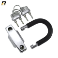 Dual Cylinder Motorcycle Lock with Dual Key System, C92 Anti Acid, Anti Rust, Anti Corrosion, Anti Saw Protection, Heavy Duty Alloy Steel U Lock with Silicone Cover. 