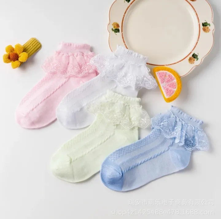 Baby%20Girl%20Lace%20Socks%20School%20Socks%20for%205%20to12%20yers%20(Pack%20of%201%20Pair)%20-%20Image%202